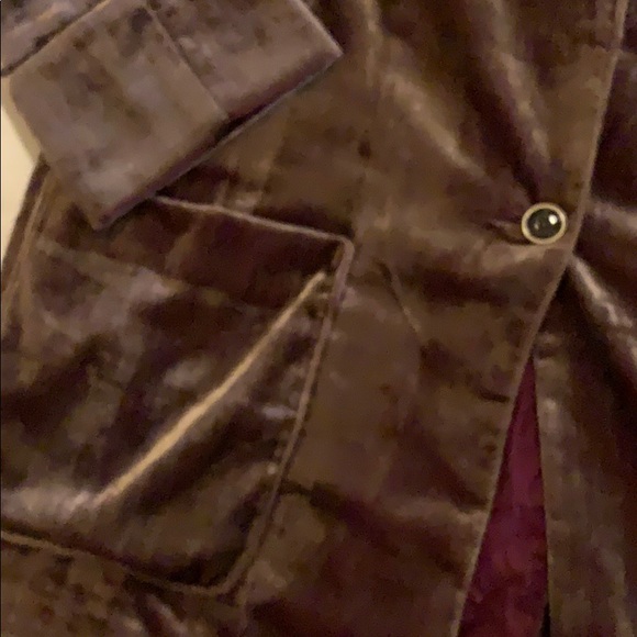 Anthropologie Eggplant Velvet Blazer - Picture 2 of 7